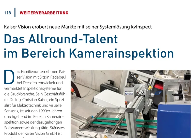 Das Allround-Talent im Bereich Kamerainspektion